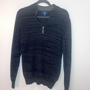 MENS Size Small Half Zip Gray George Sweater